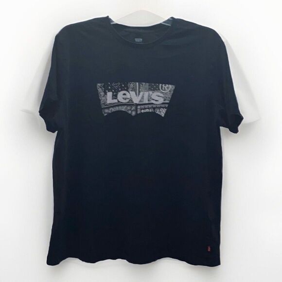 Levi's‎ Women's XL Black Short Sleeve 100% Cotton Logo T Shirt. - Picture 1 of 5
